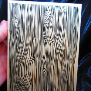 Wood Grain Design Wood Mounted Stamp 5.75" X 4.5"